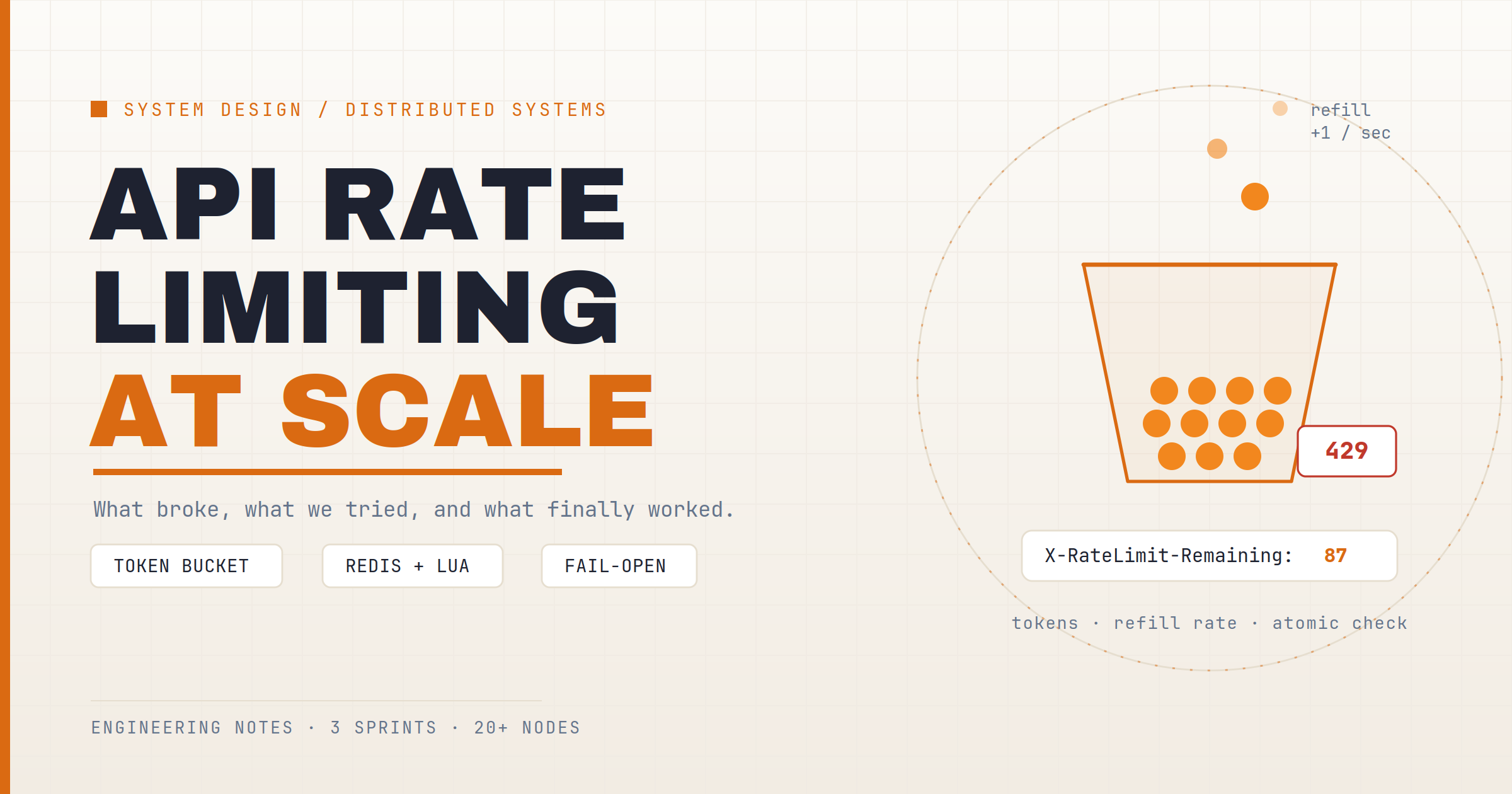 API Rate Limiting at Scale: What Broke, What We Tried, and What Finally Worked